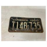 1960 Virginia License Plate