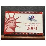 2003 United States Mint Silver Proof Set