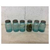 Six Ball Perfect Mason Jars with Zinc Lids 8,15,6,