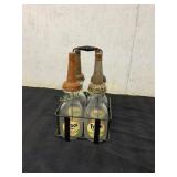 Tydol Oil Bottles with Metal Carrier