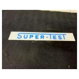 Glass Advertising Sign with Blue Super-Test