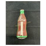 Vintage Coca-Cola Bottle Metal Thermometer