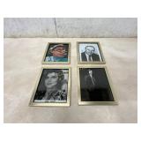 4 Framed Celebrity Photographs