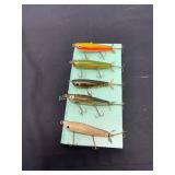 Five Vintage-Style Fishing Lures