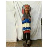 Carved Wood Cigar Store Indian Statue