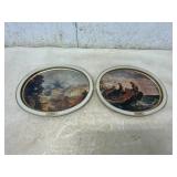 Oval Framed Prints by T. Moran