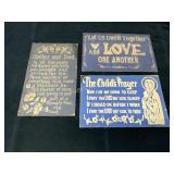 Three Decorative Prayer Plaques