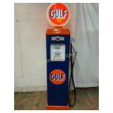 Gulf Gas Pump with Globe