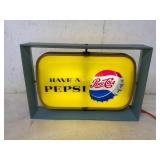 Pepsi-Cola Light-Up Advertising Sign