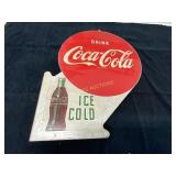 Metal Coca-Cola Flange Sign