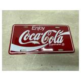 Metal Coca-Cola License Plate
