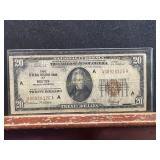 1929 $20 Federal Reserve Bank Note, Boston