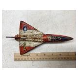 Vintage Tin Lithograph USAF Toy Jet Plane