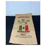 Printed Burlap Sack with Pancho Villa Design