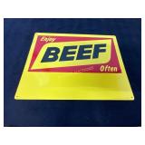 Metal Advertising Sign for Beef Promotion