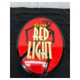 Coors Red Light Tin Sign