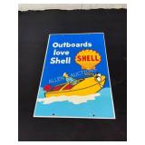 Shell Advertising Porcelain Sign