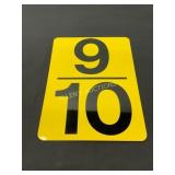 Double-Sided Yellow Metal Price Sign
