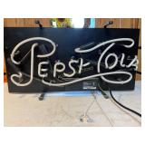 Pepsi-Cola Neon Light Sign With Transformer