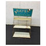 Metal Bayer Aspirin Display Shelf Unit