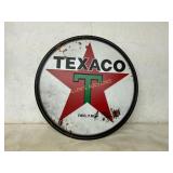 Texaco Tin Sign with Red Star
