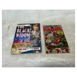 Two Comic Books: Black Widow & Blackhawk