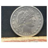 1900 Barber Half Dollar in 90% Silver