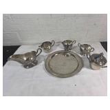Silver-Plated Tea and Serving Set