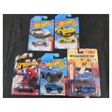 5 Hot Wheels Diecast Cars ï¿½ Various Themes