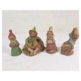 Four Tom Clark Gnome Sculptures