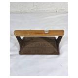 Cast Iron Bacon Press with Wooden Handle