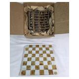 Onyx Stone Hand-Carved Chess Set