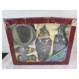7-Piece Porcelain Gift Set with Gold Accents