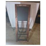 Wooden Display With Wire Shelves