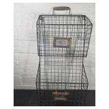 Wire Shelving Wall Art Unit with Labels