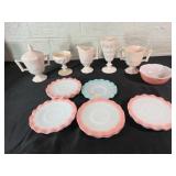 Pink Milk Glass Tableware