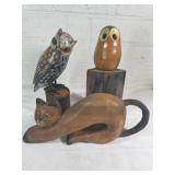 Carved Wooden Animal Sculptures