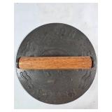 Cast Iron Bacon Press with Wooden Handle