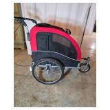 Red and Black Pet or Child Bicycle Trailer