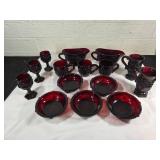 Tigers Blood Glass Tableware Pieces