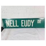 Double-Sided Street Sign: Nell Eudy Dr