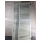 Mint Green Wooden Window Shutters