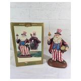 Hand-Painted Patriotic Santa Figurine