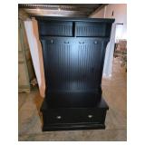 Black Hall Tree with Storage Bench