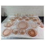 Pink Depression Glass Tableware