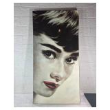 Portrait-Style Wall Art with Painted Female Face