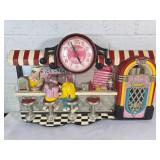 Coca-Cola Diner Wall Clock with Figures