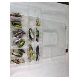 Plastic Tackle Box with Assorted Fishing Lures
