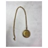 Replica Gold Twenty Dollar Coin Necklace