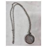 Replica Silver Twenty Dollar Coin Necklace